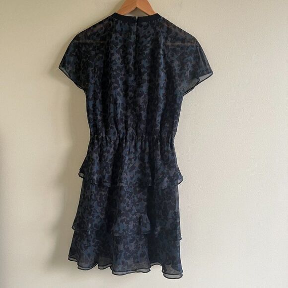 Madewell Radiant Dress Inkspot Leopard Tiered‎ Short Sleeve Animal Print … - Picture 10 of 10